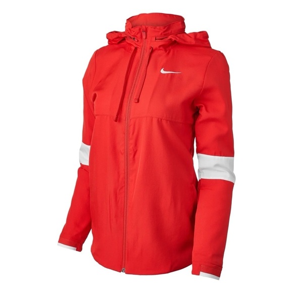 NWT Nike Women’s Dri-Fit Zip Up Jacket Hoodie in Red White - Picture 2 of 4